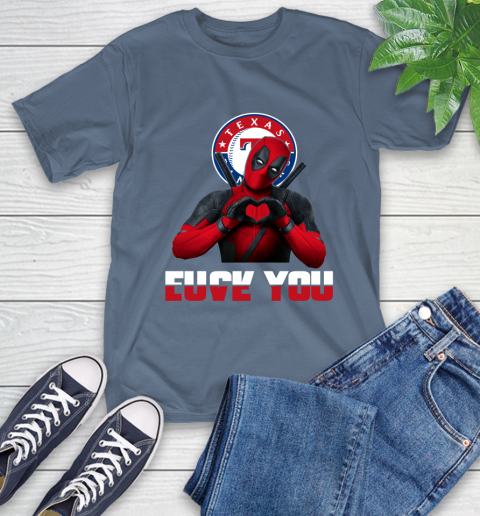 MLB Texas Rangers Deadpool Love You Fuck You Baseball Sports T-Shirt 8