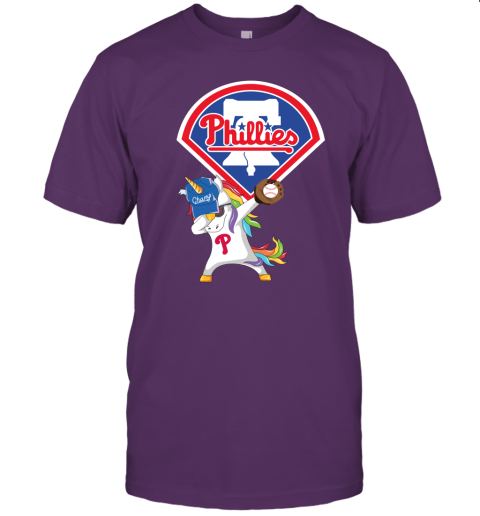 Hip Hop Dabbing Unicorn Flippin Love Philadelphia Phillies Unisex Jersey Tee