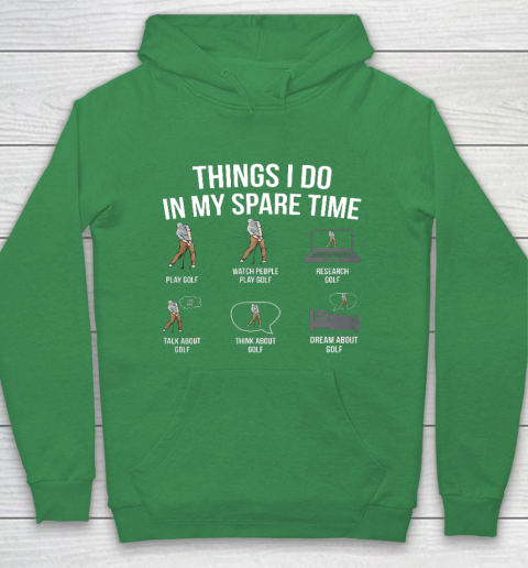 Mens 6 Things I Do In My Spare Time Funny Golf Player Novelty Hoodie 5