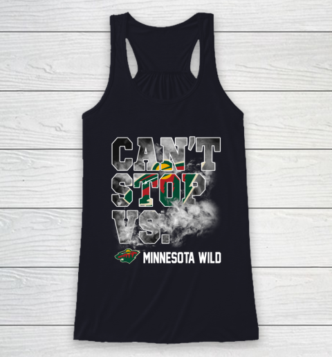 NHL Minnesota Wild Hockey Can't Stop Vs Racerback Tank 7