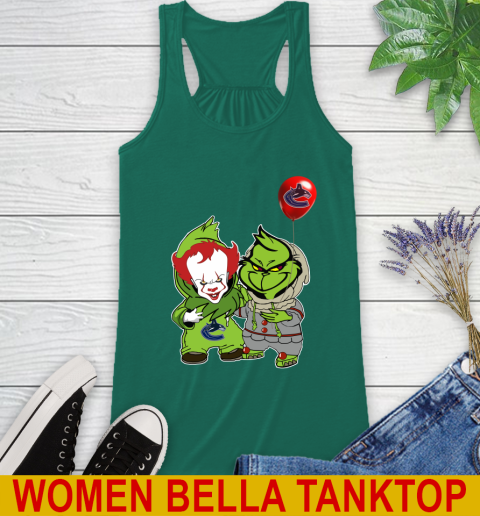 Vancouver Canucks Baby Pennywise Grinch Christmas NHL Hockey Racerback Tank 7