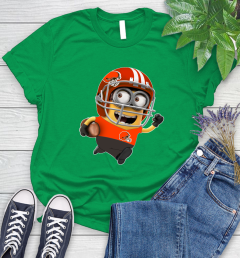 NFL Cleveland Browns Minions Disney Football Sports Women's T-Shirt 6