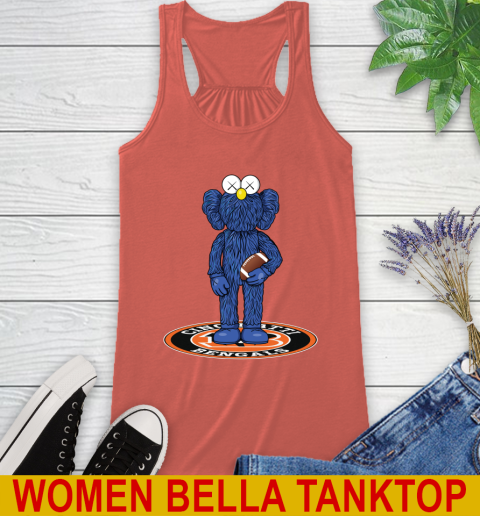NFL Football Cincinnati Bengals Kaws Bff Blue Figure Shirt Racerback Tank 4