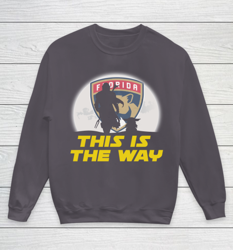 Florida Panthers NHL Ice Hockey Star Wars Yoda And Mandalorian This Is The Way Youth Sweatshirt 5