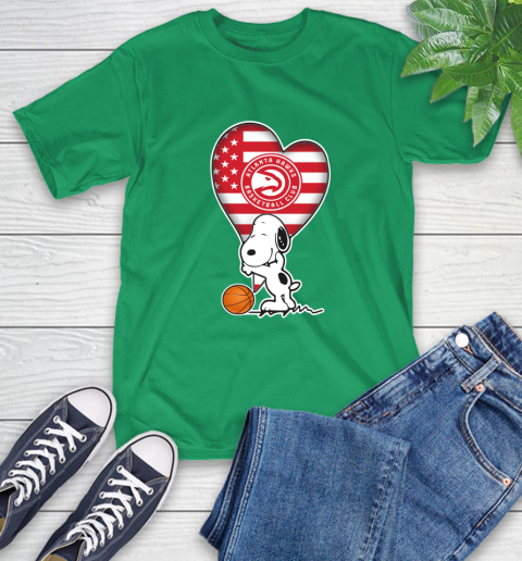 Atlanta Hawks NBA Basketball The Peanuts Movie Adorable Snoopy T-Shirt 7