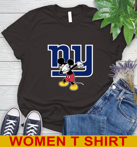 New York Giants NFL Football Dabbing Mickey Disney Sports Women's T-Shirt 8