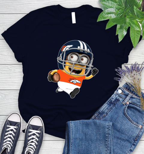 NFL Denver Broncos Minions Disney Football Sports Women's T-Shirt 3