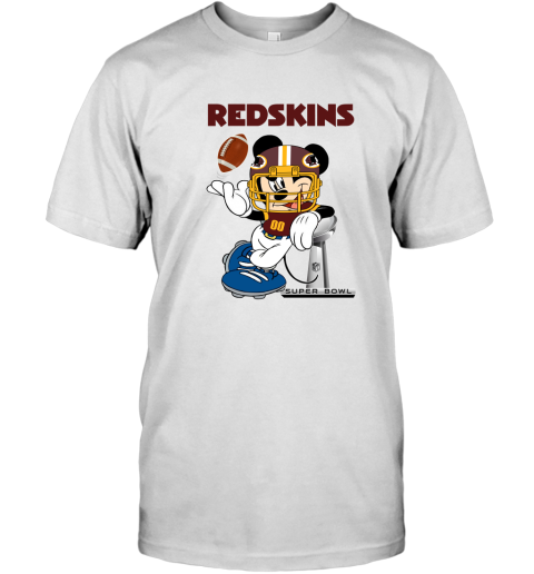 NFL Washington Redskins Mickey Mouse Disney Super Bowl Football T Shirt