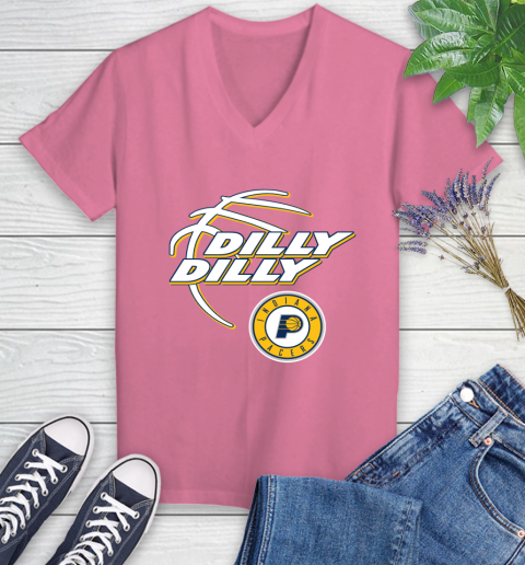 NBA Indiana Pacers Dilly Dilly Basketball Sports Women's V-Neck T-Shirt 13