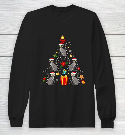 Lemur Christmas Ornament Tree Funny Gift Long Sleeve T-Shirt