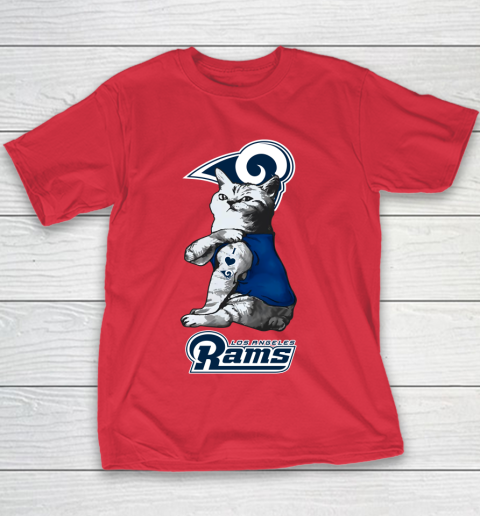 NFL Football My Cat Loves Los Angeles Rams Youth T-Shirt 8 NFL Football My Cat Loves Los Angeles Rams Youth T-Shirt - Image 8