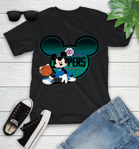 NBA LA Clippers Mickey Mouse Disney Basketball Youth T-Shirt 2