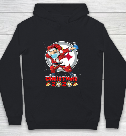 Pittsburgh Steelers Funny Santa Claus Dabbing Christmas 2020 NFL Youth Hoodie