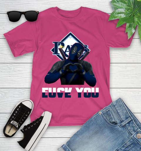 MLB Tampa Bay Rays Deadpool Love You Fuck You Baseball Sports Youth T-Shirt 11