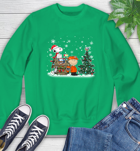 NHL New York Islanders Snoopy Charlie Brown Woodstock Christmas Stanley Cup Hockey Sweatshirt 8 NHL New York Islanders Snoopy Charlie Brown Woodstock Christmas Stanley Cup Hockey Sweatshirt - Image 8