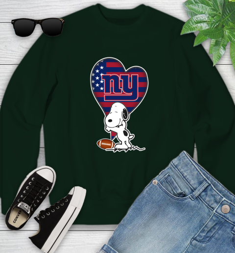 New York Giants NFL Football The Peanuts Movie Adorable Snoopy Youth Sweatshirt 10