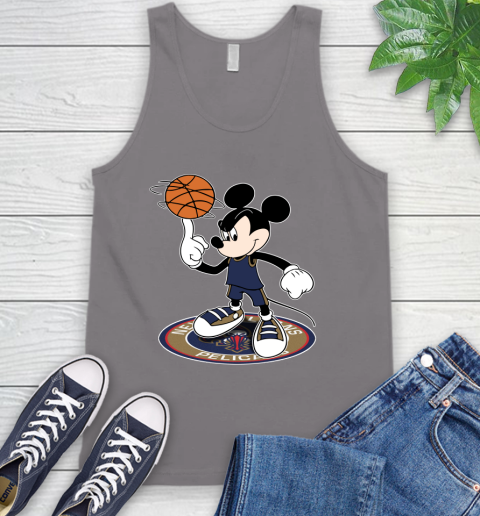 NBA Basketball New Orleans Pelicans Cheerful Mickey Disney Shirt Tank Top 7