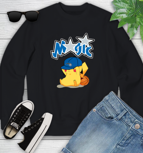 NBA Pikachu Basketball Sports Orlando Magic Youth Sweatshirt 2