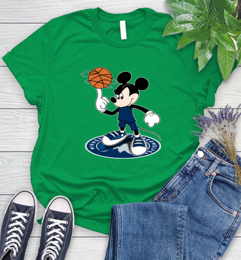 NBA Basketball Minnesota Timberwolves Cheerful Mickey Disney Shirt Women's T-Shirt 7
