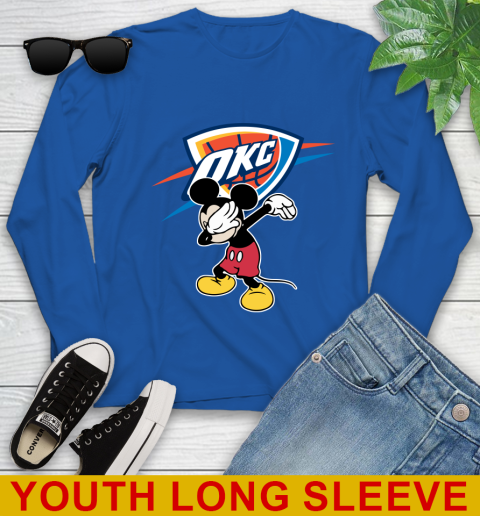 Oklahoma City Thunder NBA Basketball Dabbing Mickey Disney Sports Youth Long Sleeve 11 Oklahoma City Thunder NBA Basketball Dabbing Mickey Disney Sports Youth Long Sleeve - Image 11