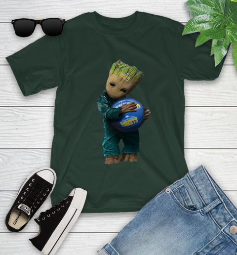 NBA Groot Guardians Of The Galaxy Basketball Sports Denver Nuggets Youth T-Shirt 5