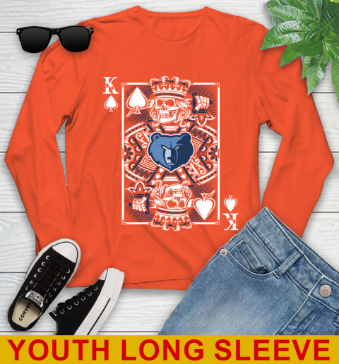 Memphis Grizzlies NBA Basketball The King Of Spades Death Cards Shirt Youth Long Sleeve 3