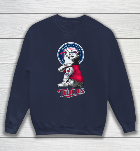 MLB Baseball My Cat Loves Minnesota Twins Sweatshirt 2