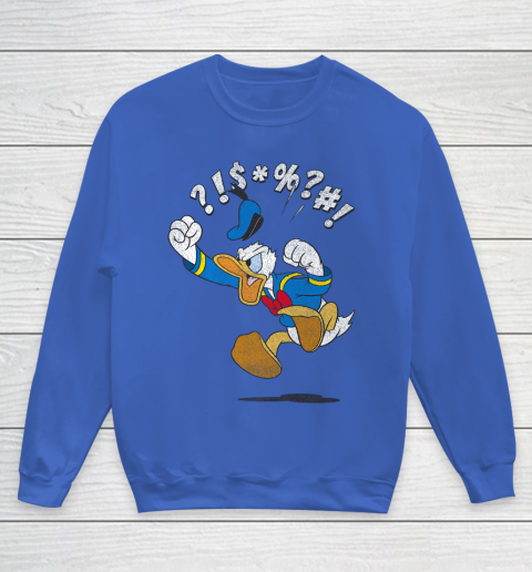 Disney Mickey And Friends Donald Angry Jump Youth Sweatshirt 6