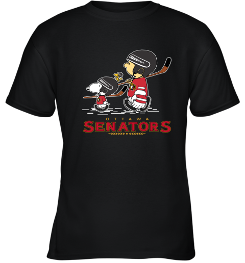 Let's Play Ottawa Senators Ice Hockey Snoopy NHL Youth T-Shirt