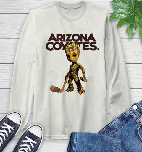 Arizona Coyotes NHL Hockey Groot Marvel Guardians Of The Galaxy Long Sleeve T-Shirt 12