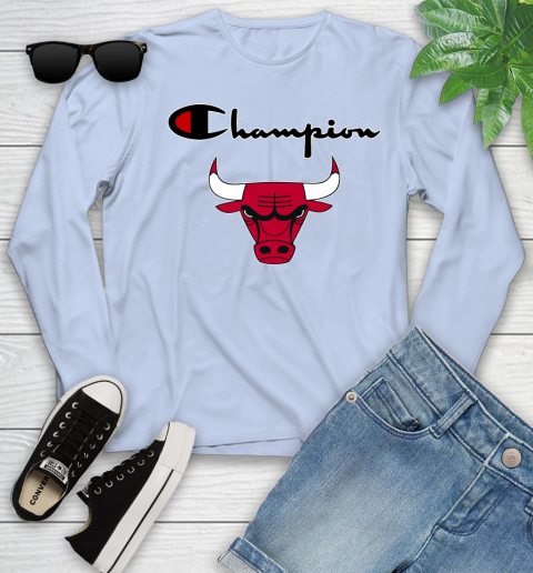 NBA Basketball Chicago Bulls Champion Shirt Youth Long Sleeve 6