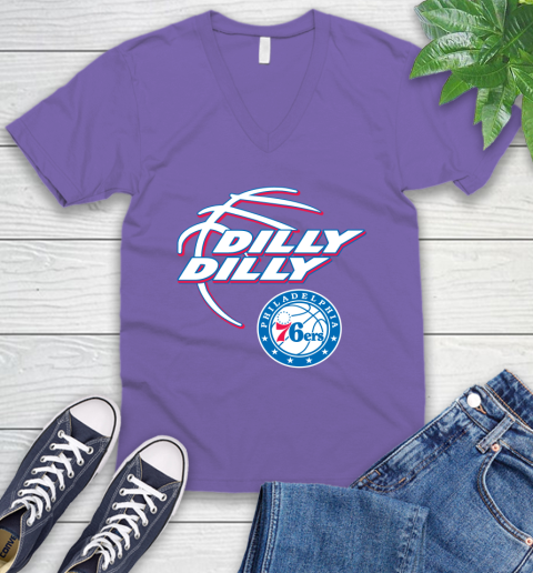 NBA Philadelphia 76ers Dilly Dilly Basketball Sports V-Neck T-Shirt 10