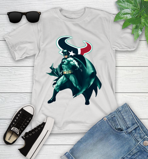 NFL Batman Football Sports Houston Texans Youth T-Shirt