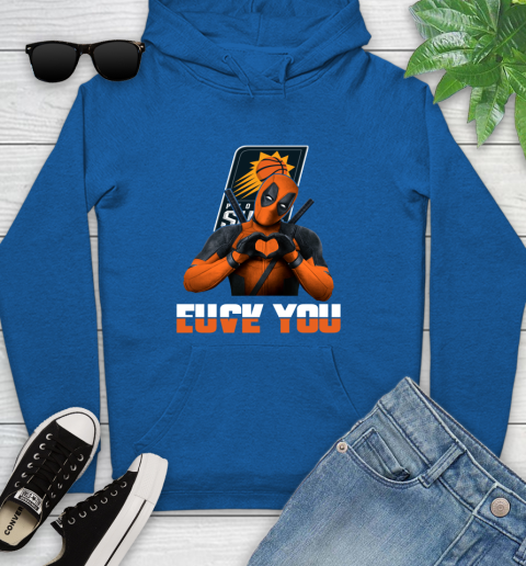 NBA Phoenix Suns Deadpool Love You Fuck You Basketball Sports Youth Hoodie 11