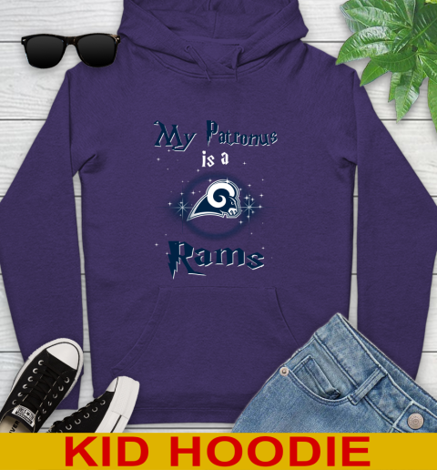 NFL Football Harry Potter My Patronus Is A Los Angeles Rams Youth Hoodie 5