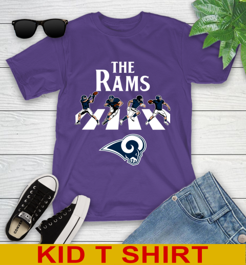 NFL Football Los Angeles Rams The Beatles Rock Band Shirt Youth T-Shirt 3