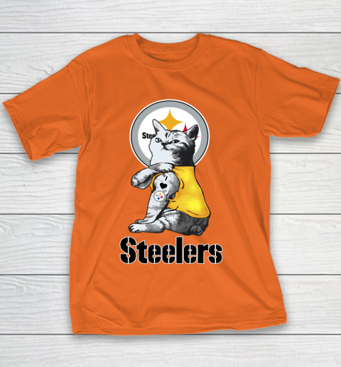 NFL Football My Cat Loves Pittsburgh Steelers Youth T-Shirt 5 NFL Football My Cat Loves Pittsburgh Steelers Youth T-Shirt - Image 5