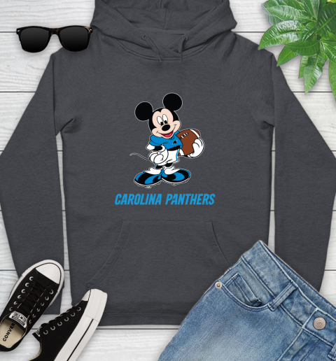 NFL Football Carolina Panthers Cheerful Mickey Mouse Shirt Youth Hoodie 8