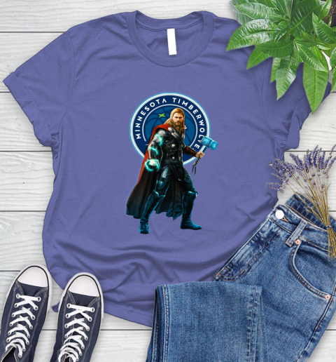 NBA Thor Avengers Endgame Basketball Minnesota Timberwolves Women's T-Shirt 11
