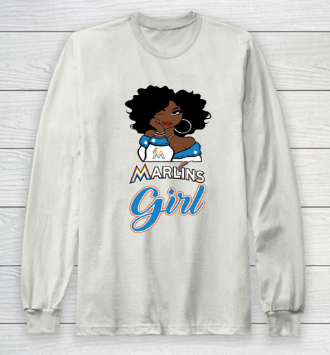 Miami Marlinss Girl MLB Long Sleeve T-Shirt 12