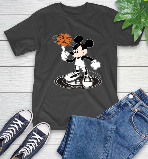 NBA Basketball Brooklyn Nets Cheerful Mickey Disney Shirt T-Shirt