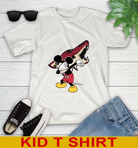 Arizona Coyotes NHL Hockey Dabbing Mickey Disney Sports Youth T-Shirt