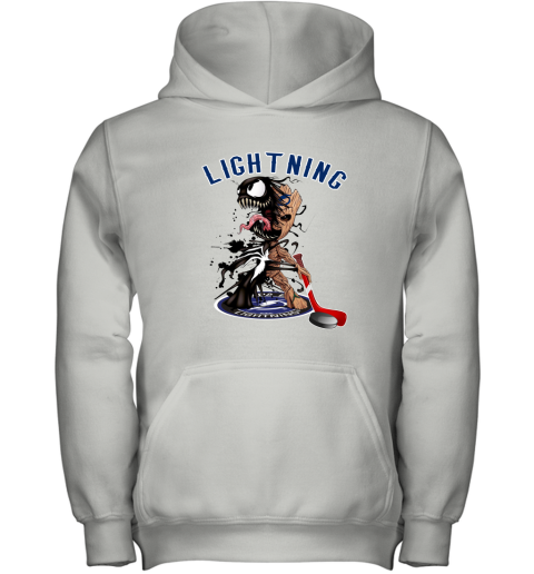 NHL Tampa Bay Lightning Hockey Venom Groot Guardians Of The Galaxy YKtZ0T2IPpT youth hoodie 43 95 151514 front white