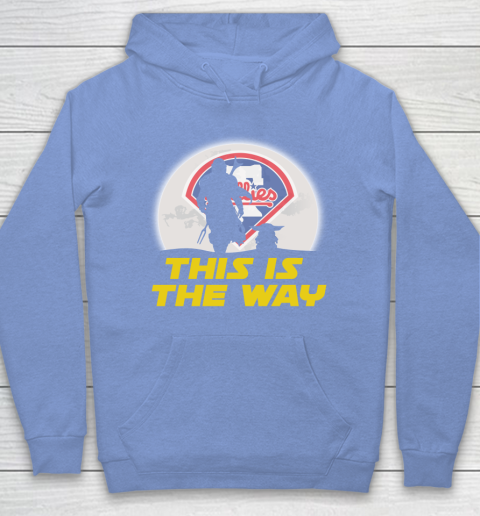 Philadelphia Phillies MLB Baseball Star Wars Yoda And Mandalorian This Is The Way Hoodie 8
