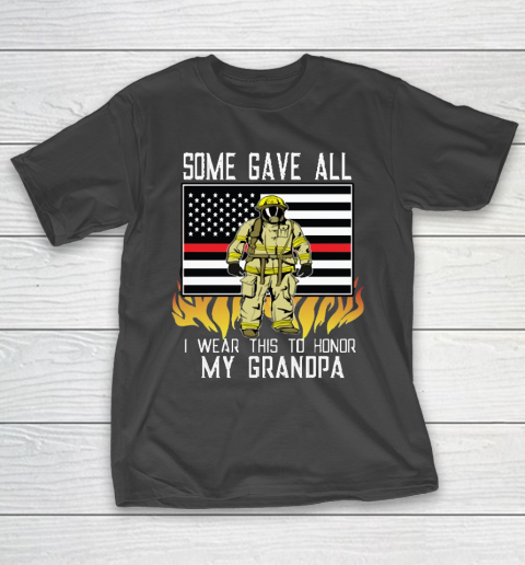 Thin Red Line Firefighter Grandpa Firemen T-Shirt 11