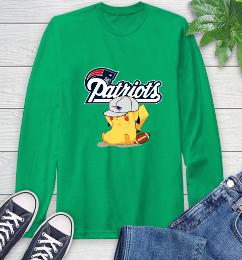 NFL Pikachu Football Sports New England Patriots Long Sleeve T-Shirt 7
