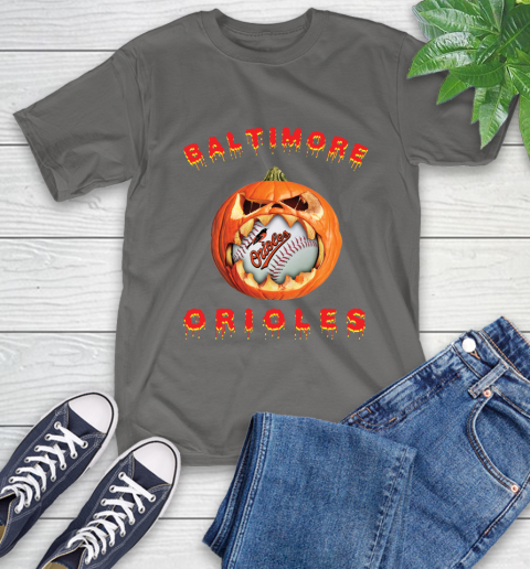 MLB Baltimore Orioles Halloween Pumpkin Baseball Sports T-Shirt 9