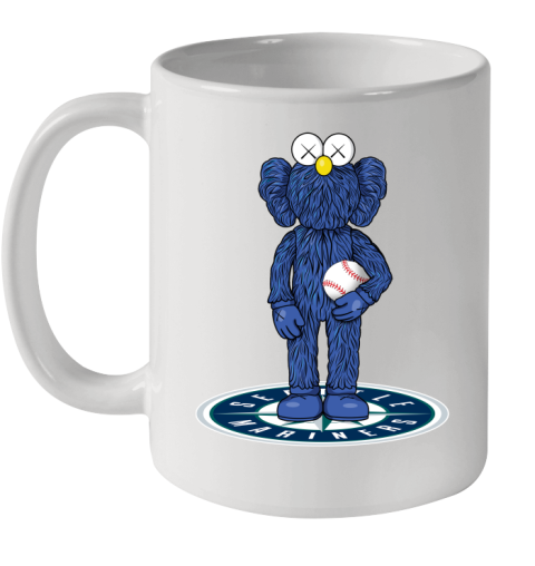 MLB Baseball Seattle Mariners Kaws Bff Blue Figure Shirt Ceramic Mug 11oz