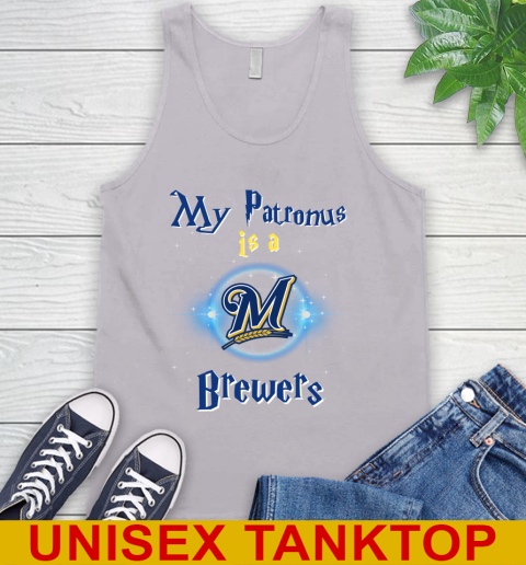 MLB Baseball Harry Potter My Patronus Is A Milwaukee Brewers Tank Top 3