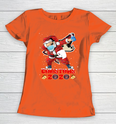 Arizona Coyotes Funny Santa Claus Dabbing Christmas 2020 NHL Women's T-Shirt 3